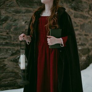 Rare Vintage "Natalie Green" by Bert Newman Chocolate Brown Velveteen Cape